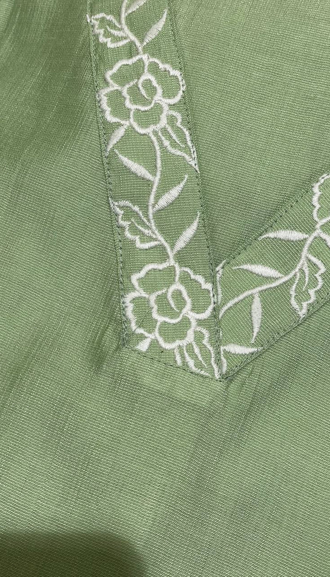Light Green Vatican Silk Printed Co-Ord Set For Women|K1_1