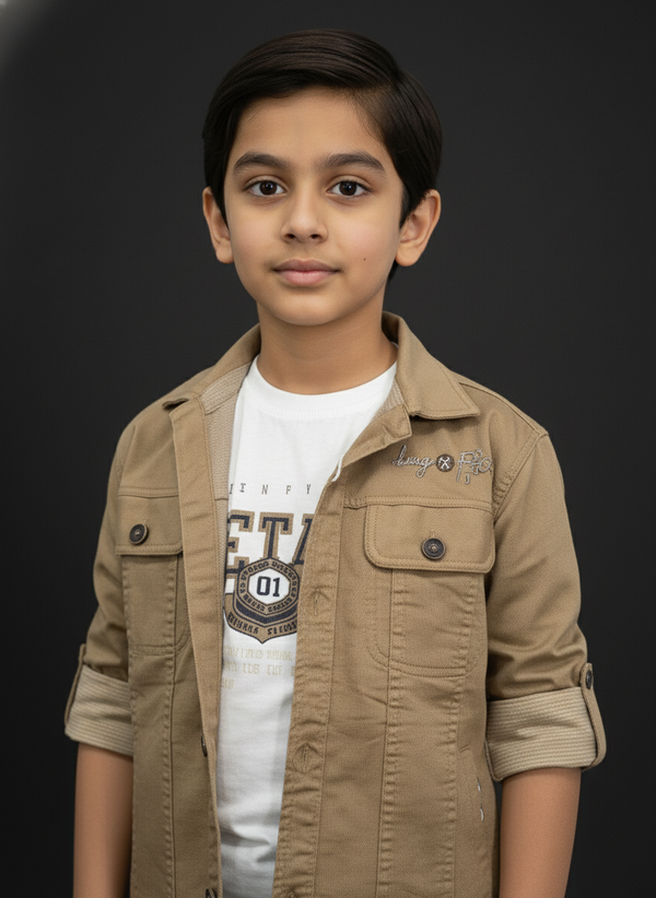 Comfortable Green and khaki Long Sleeve Casual Shirt | 3212