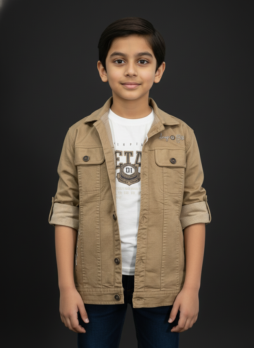 Comfortable Green and khaki Long Sleeve Casual Shirt | 3212