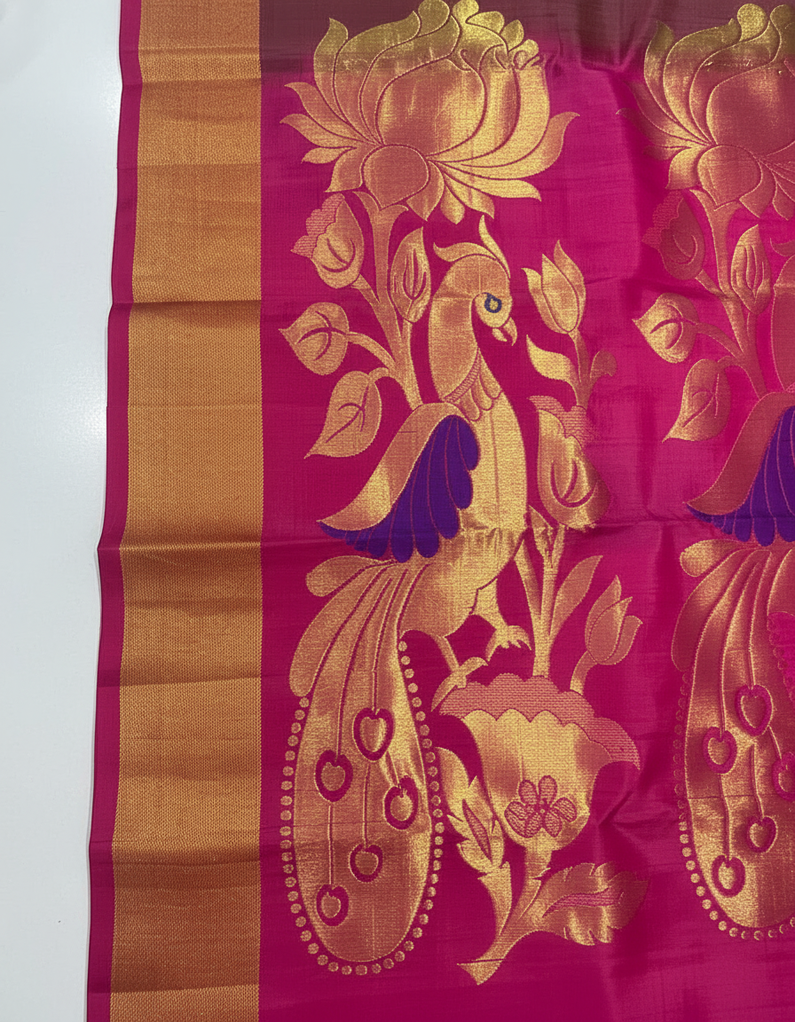 Navy blue Silk Woven Kanjivaram Saree|AS-0047