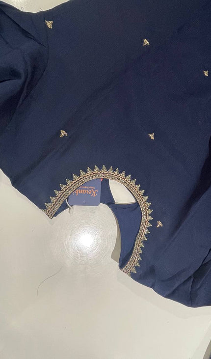 Navy Vatican Fabric Kurta Set For Women|K22_2