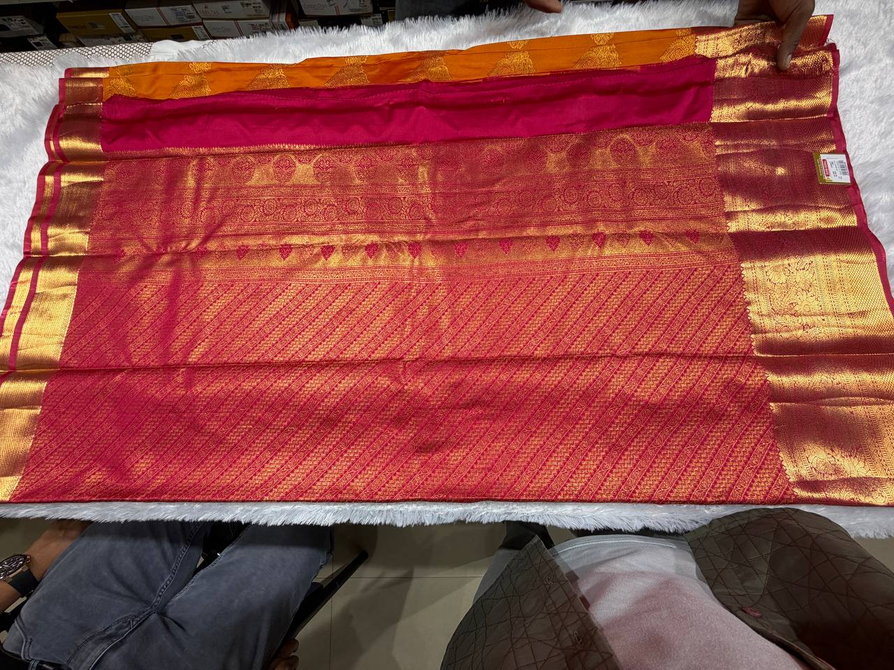 Most loved orange Kanchipuram Semi Silk Saree| AS-007