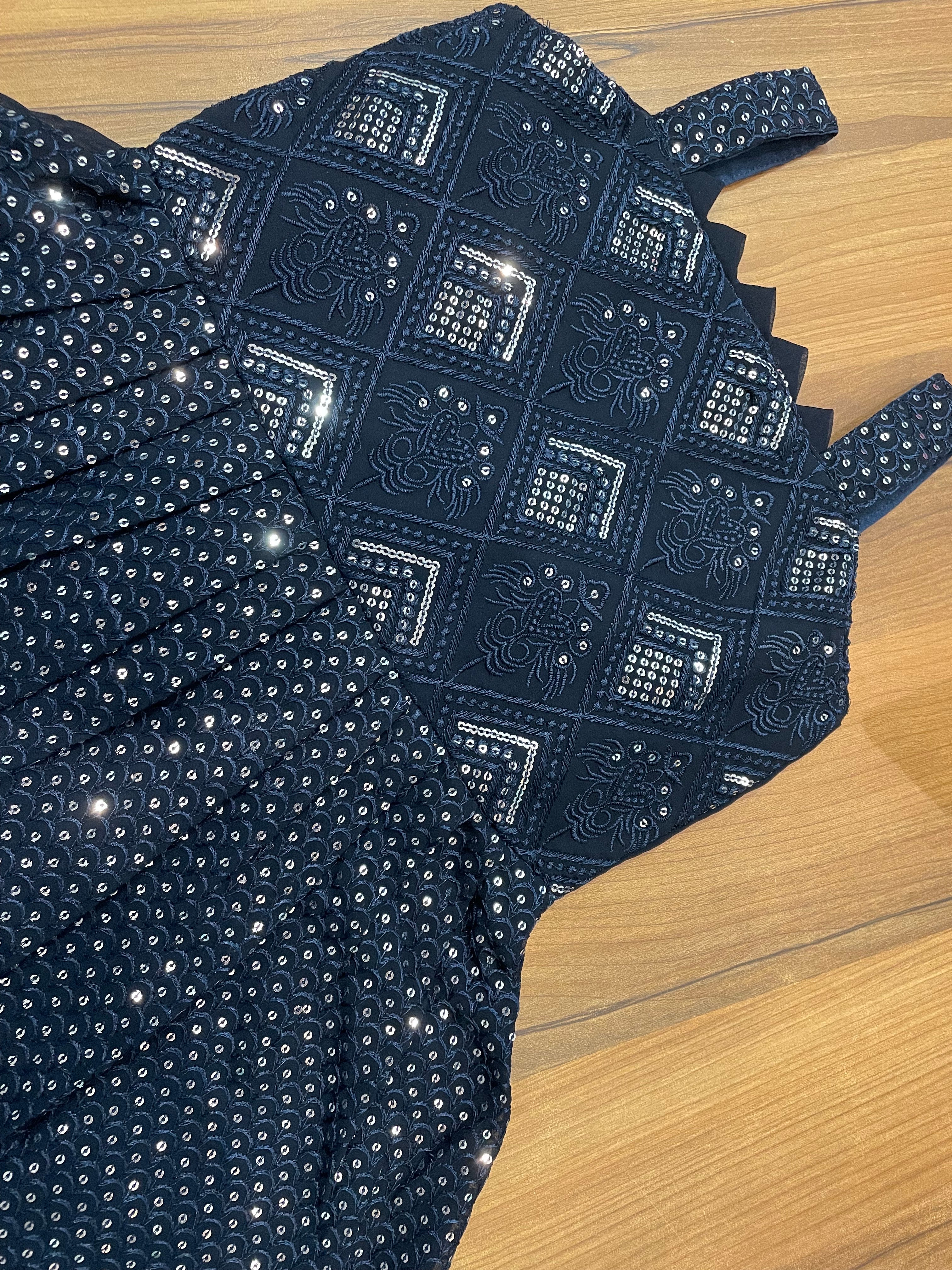 Navy Blue Palazzo Set| Party Wear| 3974