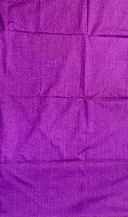 Royal Purple Mysore Silk Saree with Pink Border|DS16