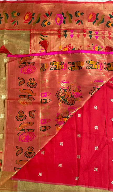 Olive Green Tissue Cotton Saree with Floral Zari Border Daily Office Wear |CS2|