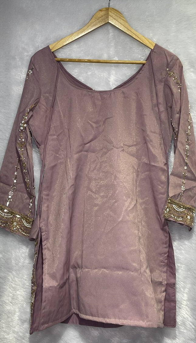 Lavender Tissue Organza Palazzo Set with Embroidered Dupatta|P4_1