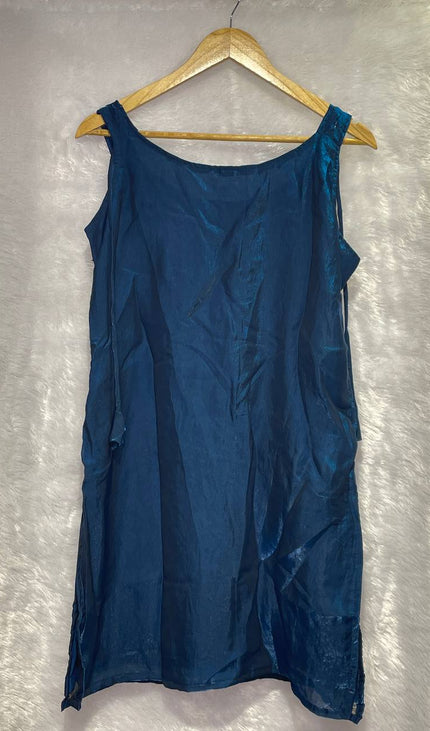 Royal Blue Tissue Organza Palazzo Set with Embroidered Dupatta|P1_2