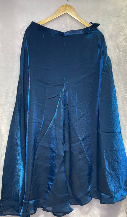Royal Blue Tissue Organza Palazzo Set with Embroidered Dupatta|P1_2