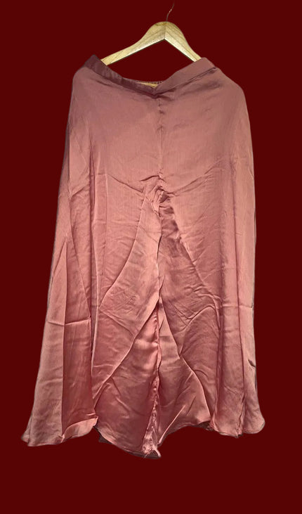 Dusty Pink Tissue Organza Palazzo Set with Elegant Embroidery|P2_2