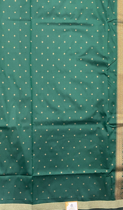 Grey Semi Kanchipuram Silk Saree with Rani Pink Zari Border|S4_10