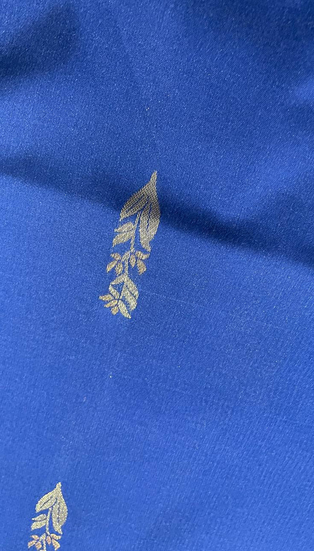 Royal Blue Soft Silk Saree with Rich Pink Zari Border|S3_1