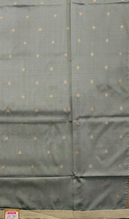 Black Soft Silk Saree with Antique Gold Zari Border| S3-4
