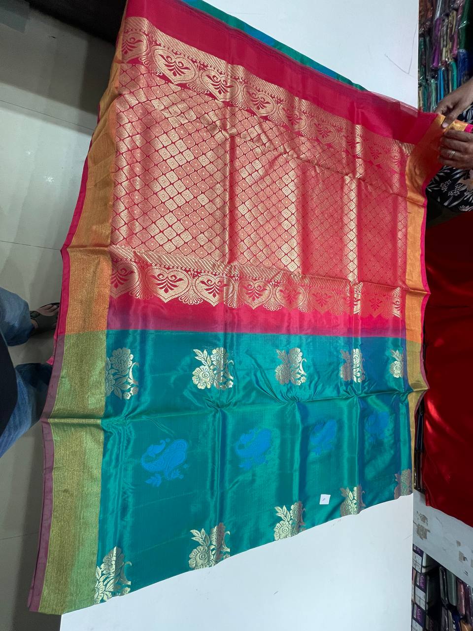 Silk Saree in  with Zari Border|AS-0060