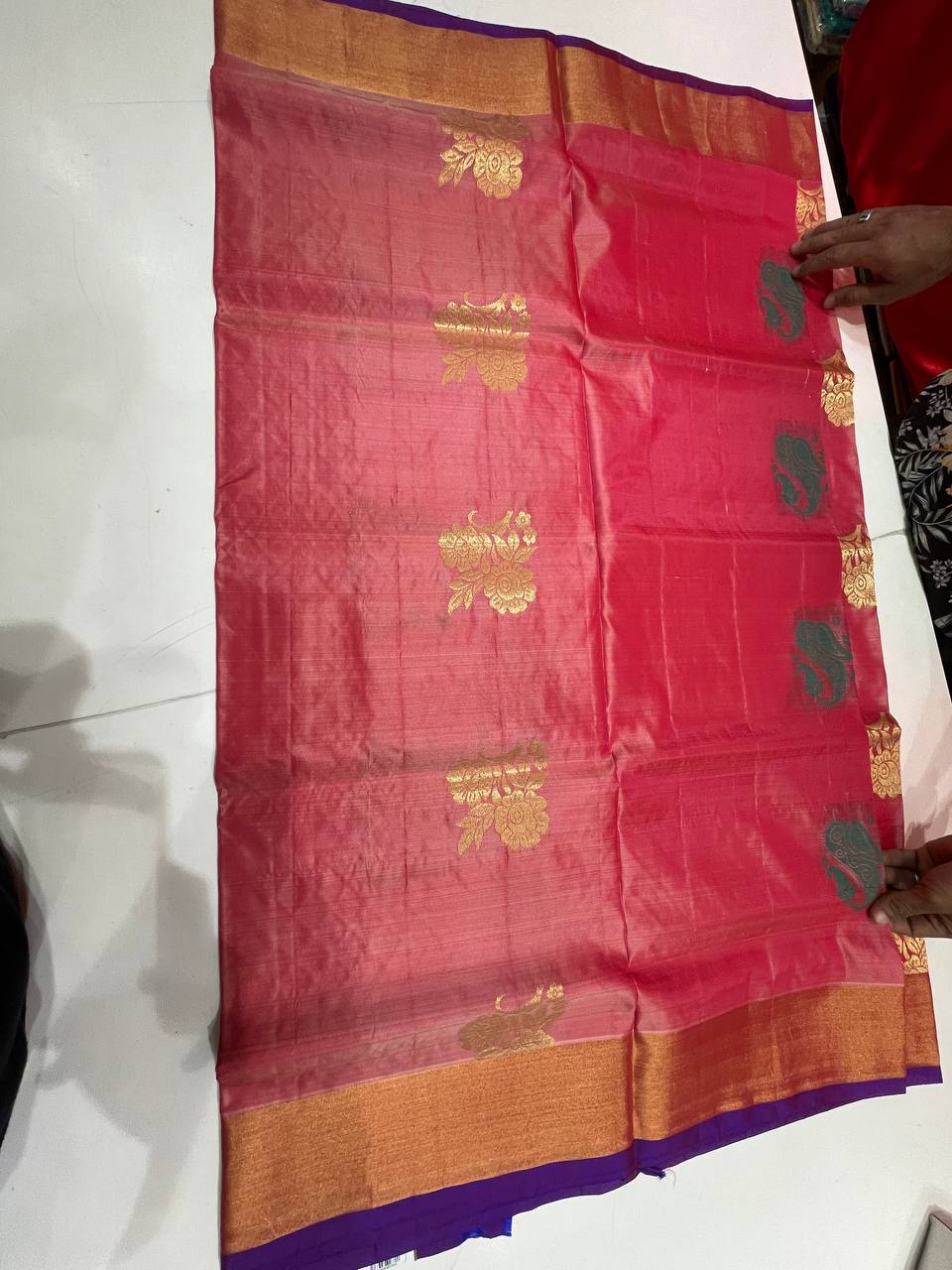 Silk Saree in  with Zari Border|AS-0060
