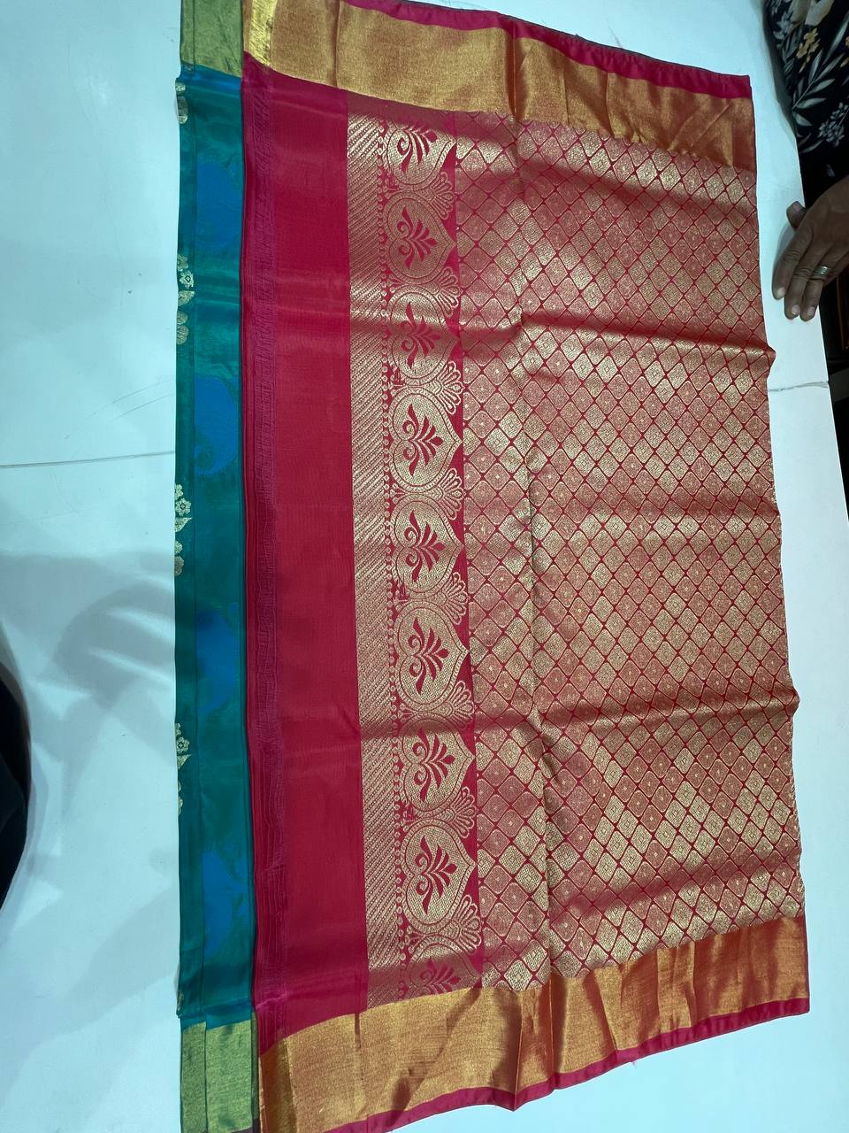 Silk Saree in  with Zari Border|AS-0060