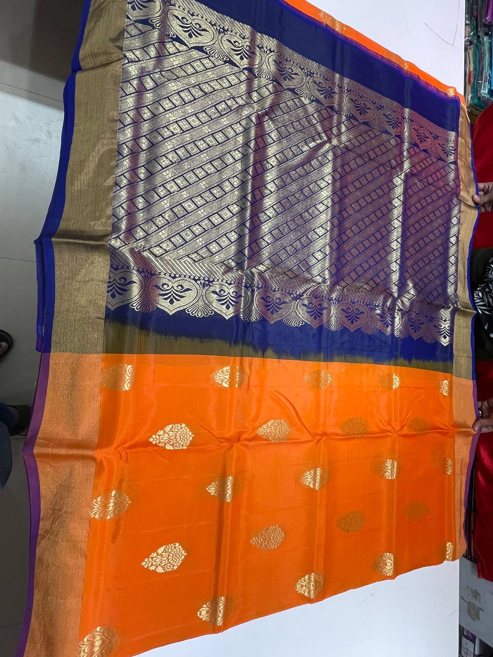 Silk Saree in  with Zari Border|AS-0058