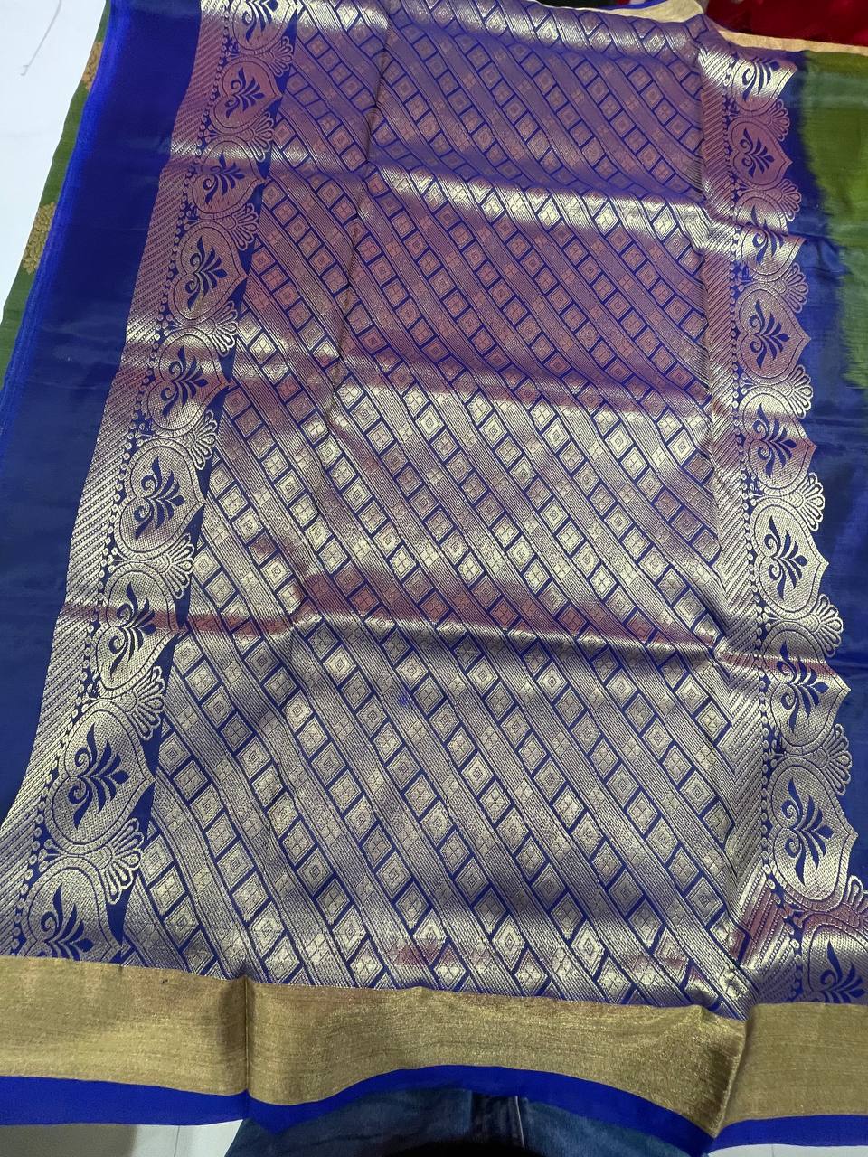 Silk Saree in  with Zari Border|AS-0058