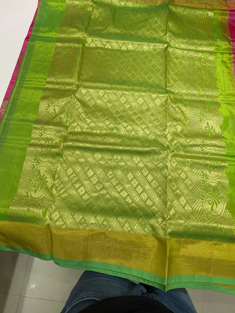 Silk Saree in  with Zari Border|AS-0058