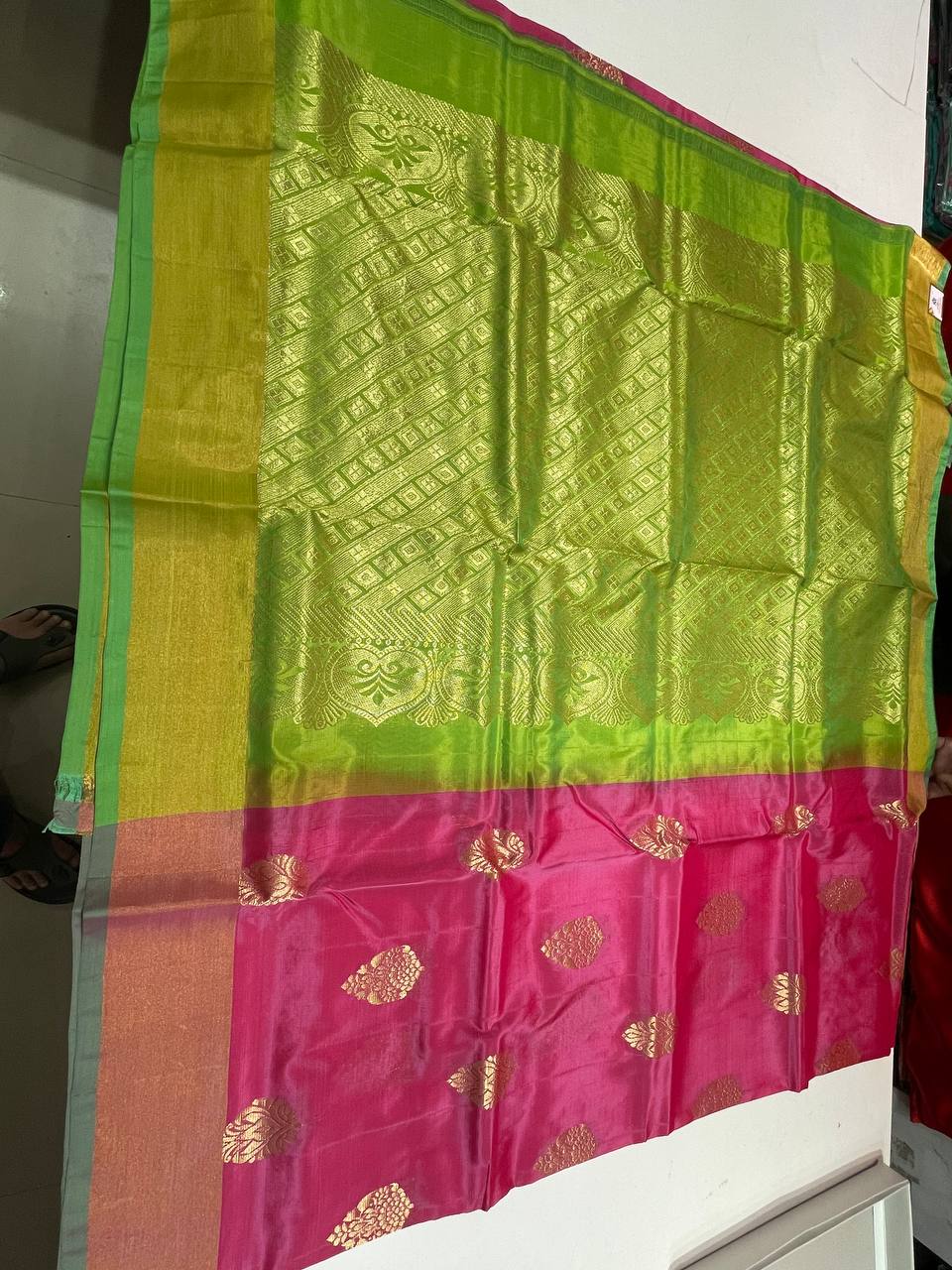 Silk Saree in  with Zari Border|AS-0058