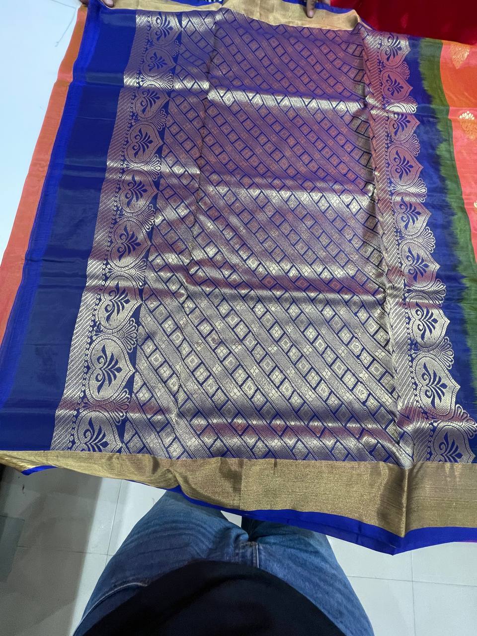 Silk Saree in  with Zari Border|AS-0058
