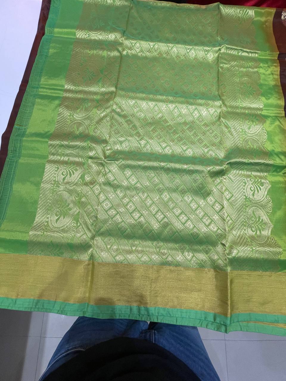 Silk Saree in  with Zari Border|AS-0058
