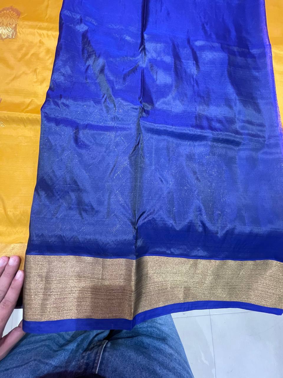 Silk Saree in  with Zari Border|AS-0058