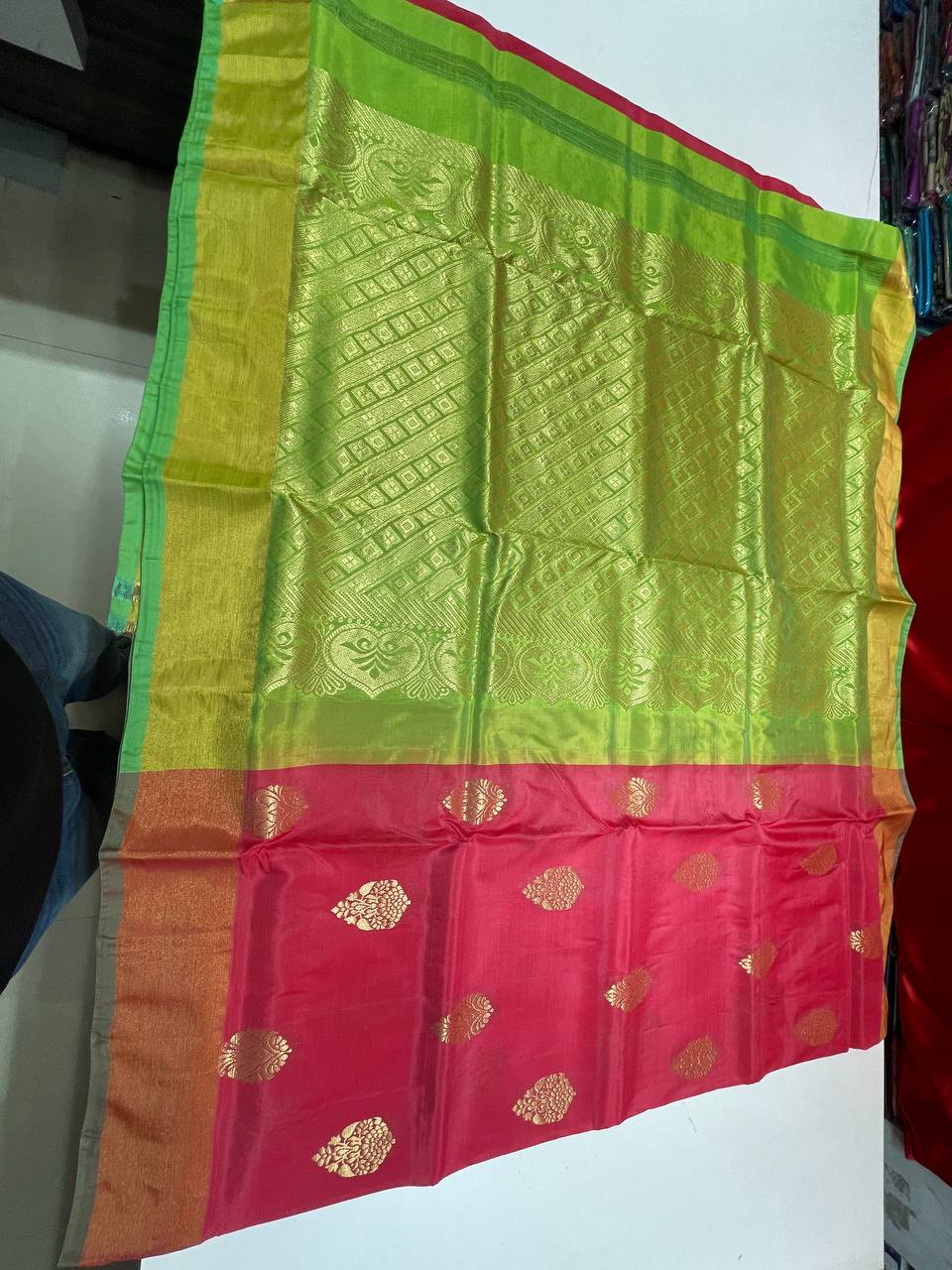 Silk Saree in  with Zari Border|AS-0058