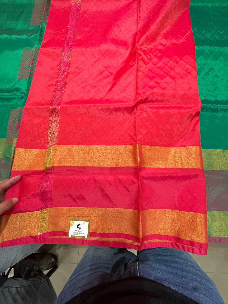 Silk Saree in with Zari Border|AS-0061