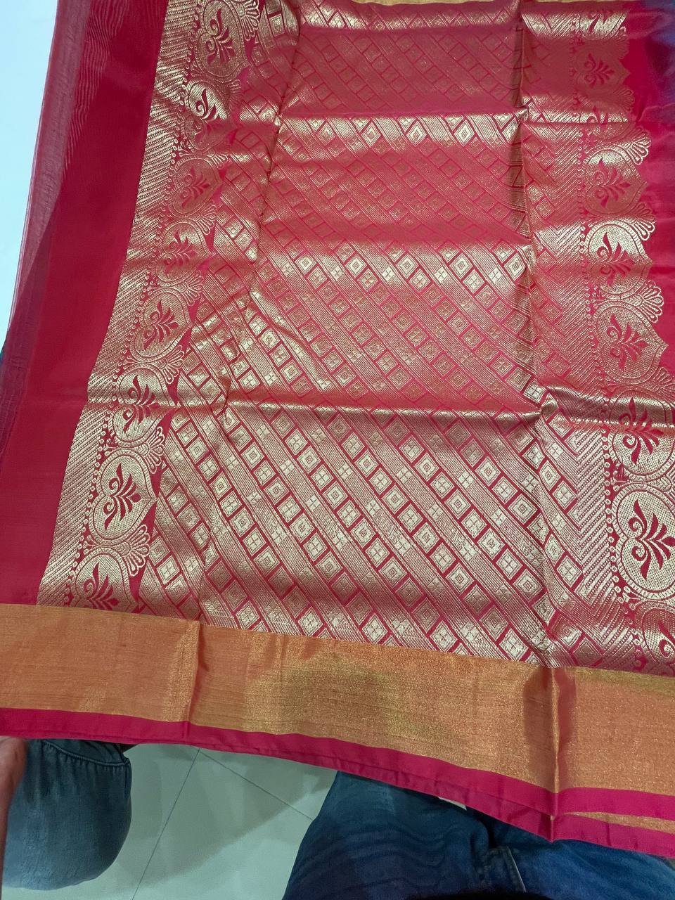 Silk Saree in with Zari Border|AS-0061