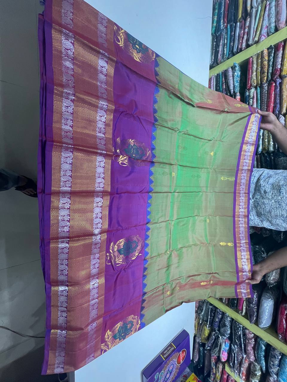 Mehandi  Pure Kancheepuram Silk Saree |AS-0083