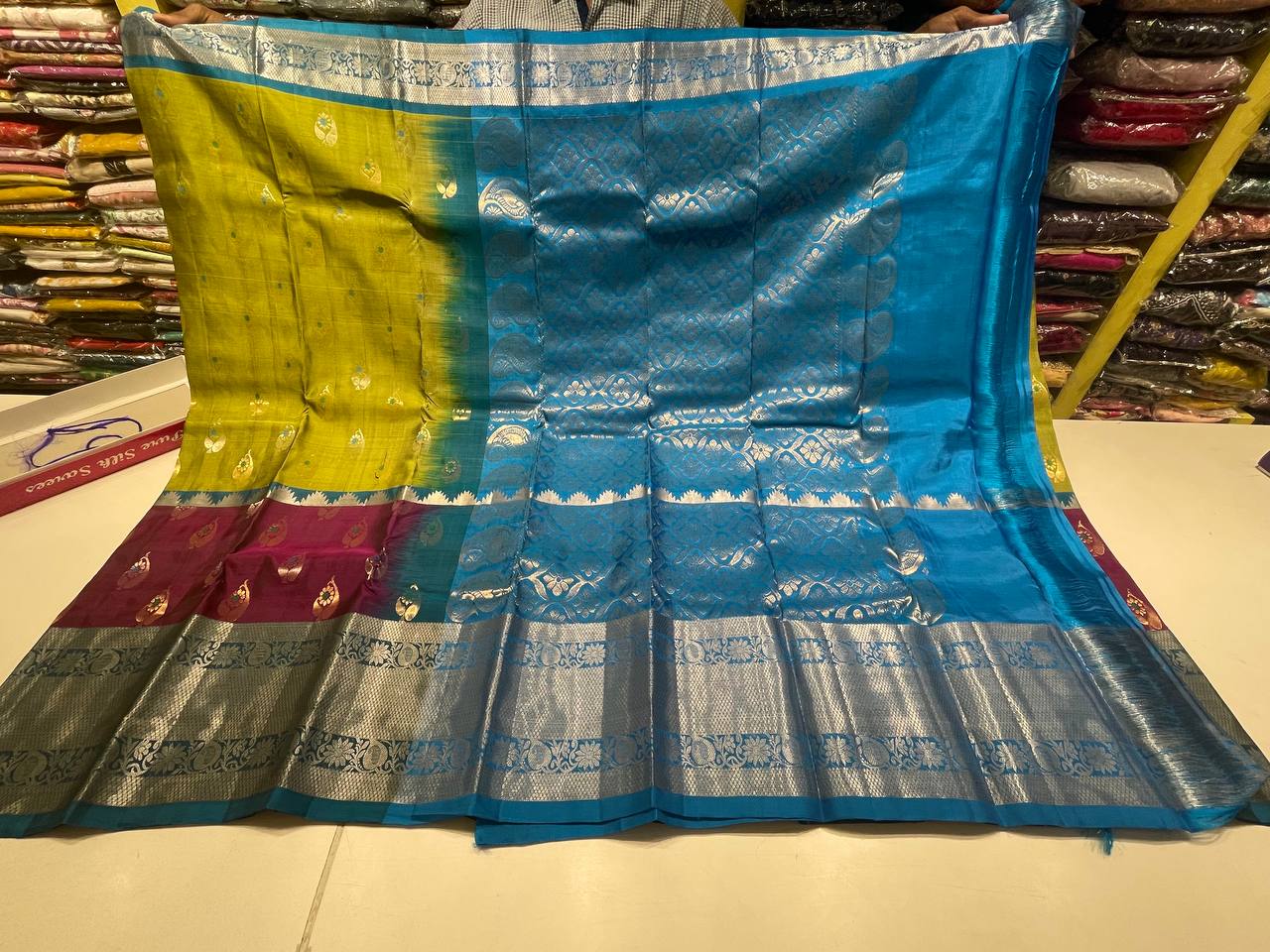 Green Pure Kancheepuram Silk Saree |AS-0084