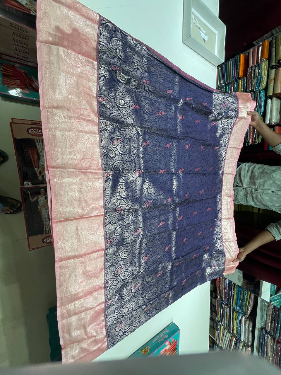 Red Kanchipuram Silk Saree With Butta Design| AS-00129