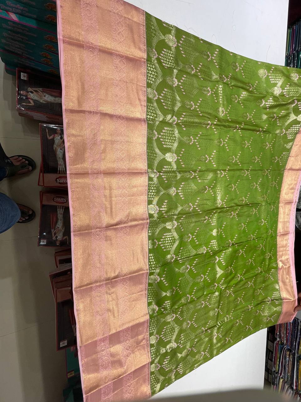 Semi silk Kanchipuram With Butta Design| AS-00131