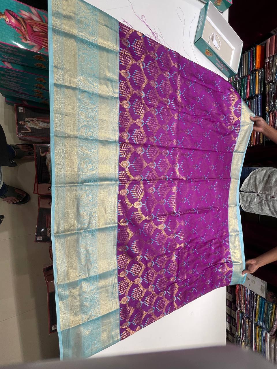 Semi silk Kanchipuram With Butta Design| AS-00131