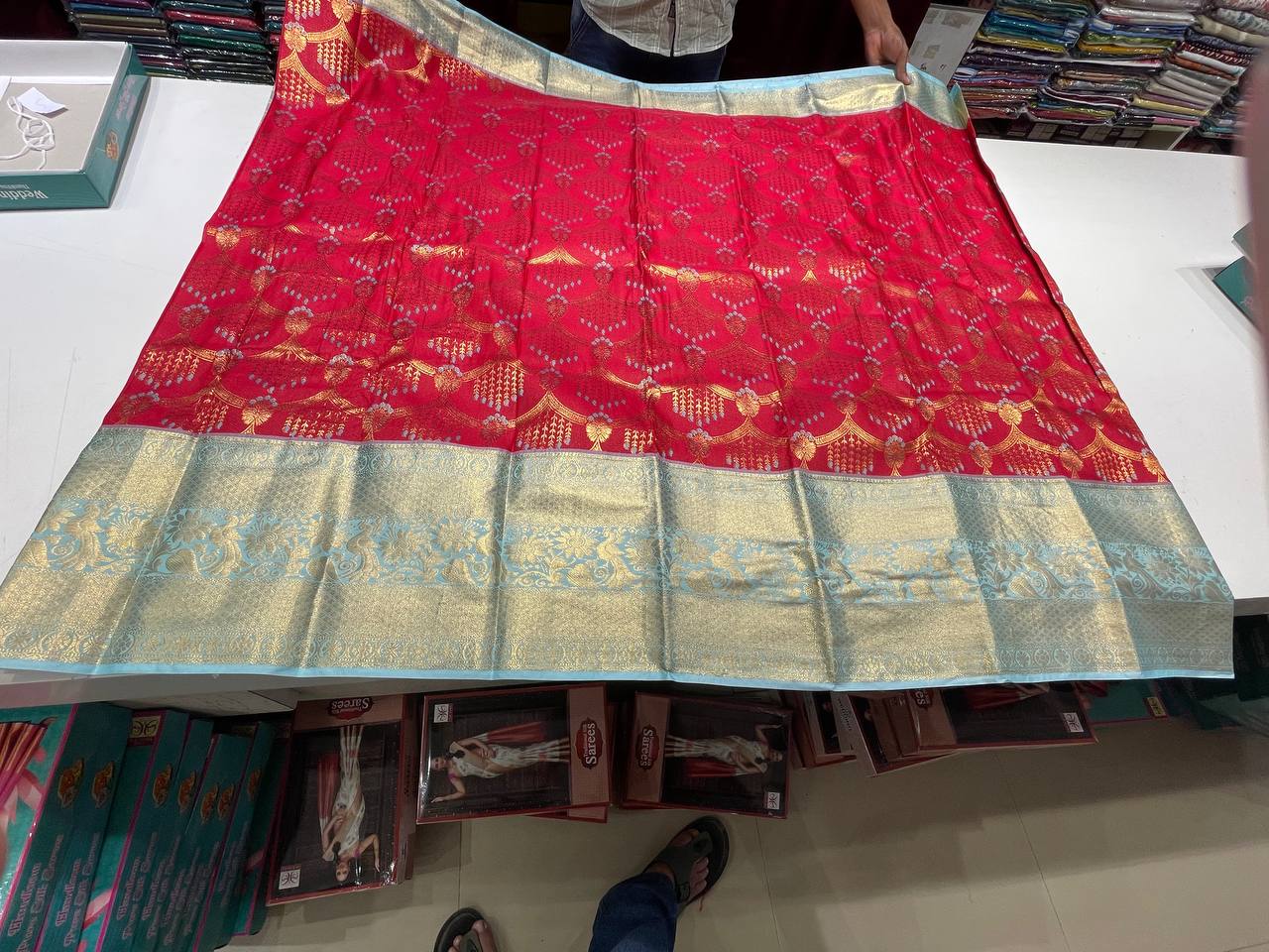 Semi silk Kanchipuram With Butta Design| AS-00131