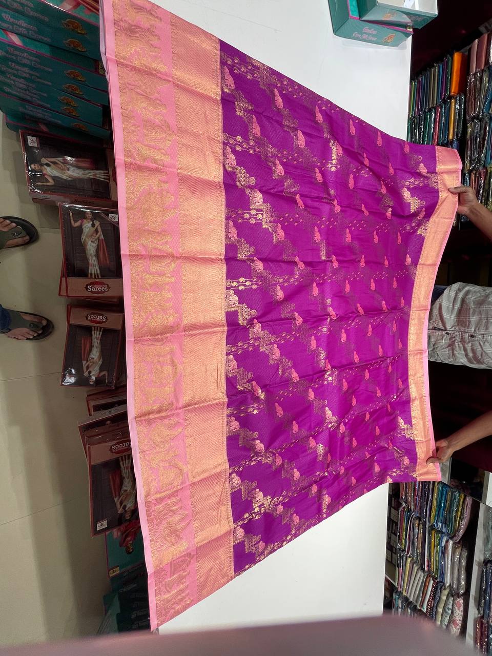 Semi silk Kanchipuram With Butta Design| AS-00132