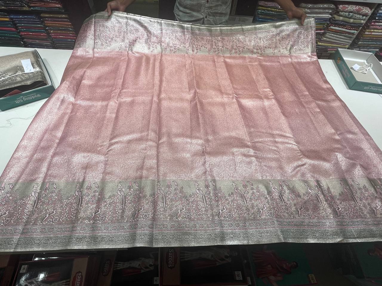 Pink Semi silk Kanchipuram With Butta Design| AS-00139