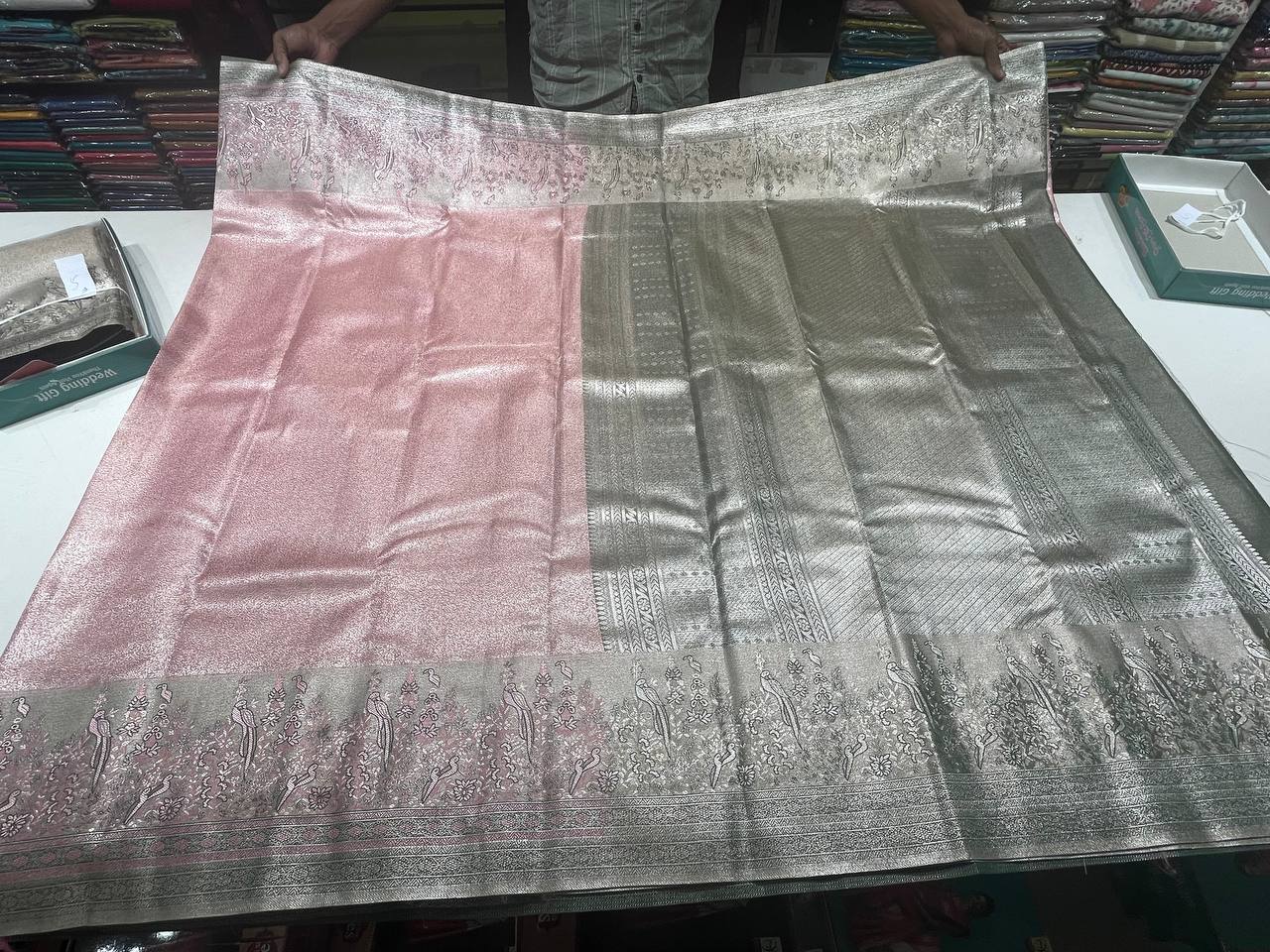 Pink Semi silk Kanchipuram With Butta Design| AS-00139