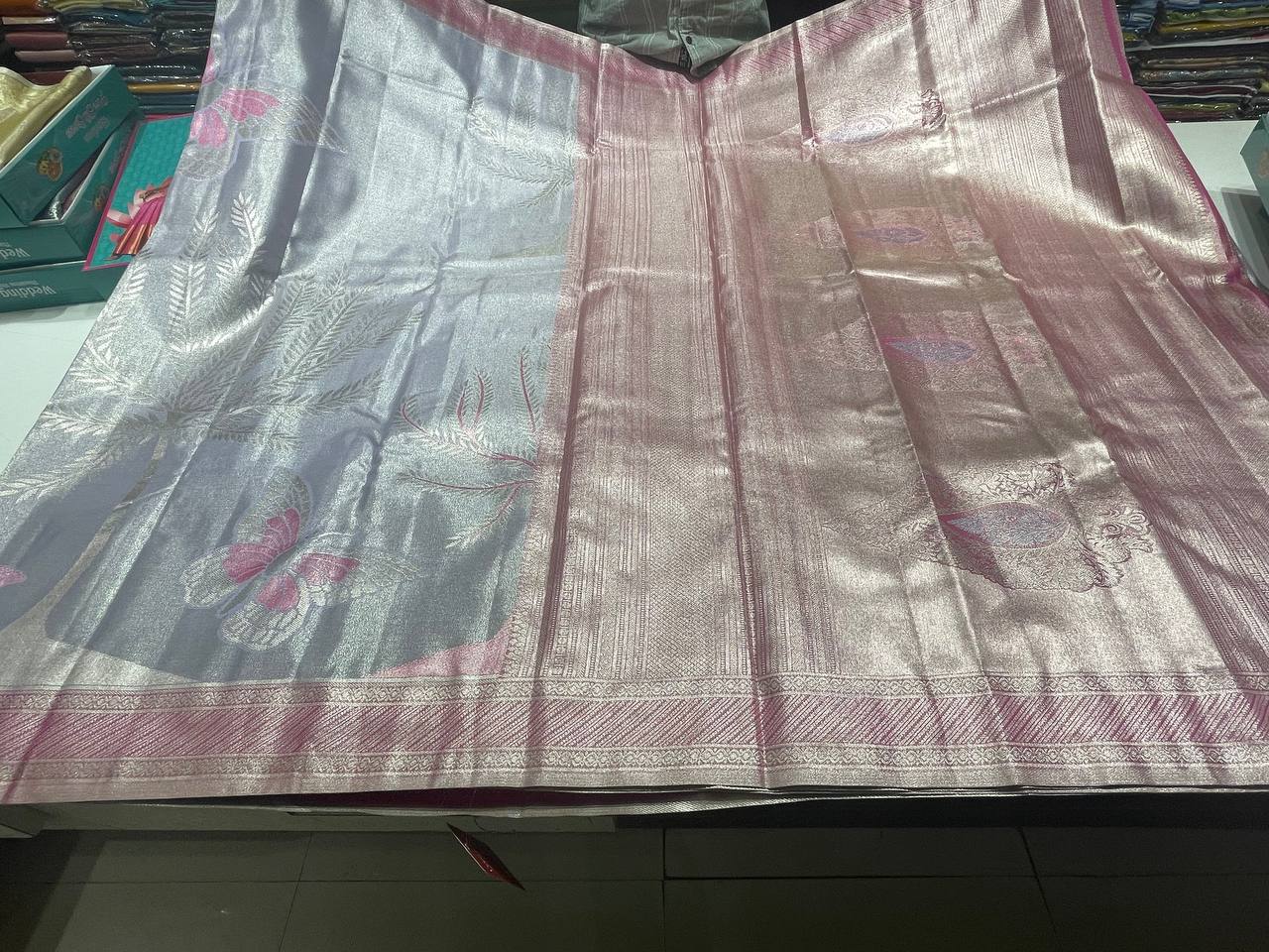 Lavender Silk Saree With Butta Design| AS-00151