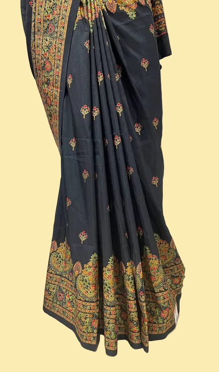 Black  Dolla Silk Designer Saree with Digital Printr |DS33_10