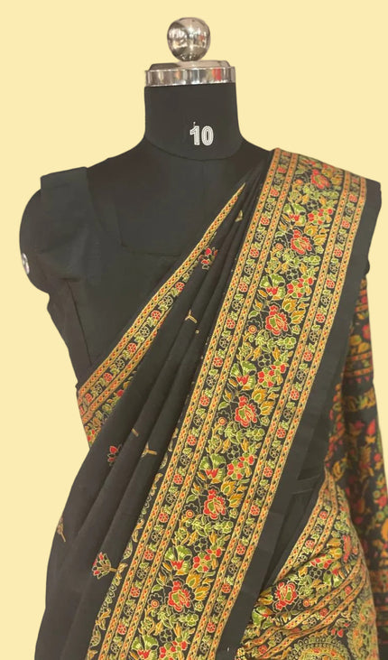 Black  Dolla Silk Designer Saree with Digital Printr |DS33_10