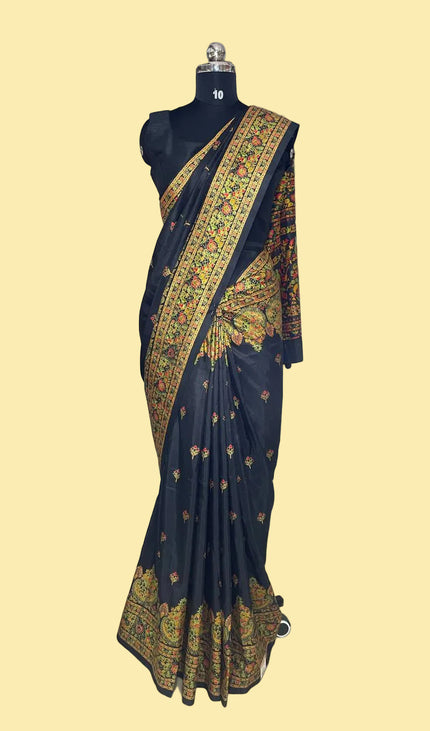 Black  Dolla Silk Designer Saree with Digital Printr |DS33_10