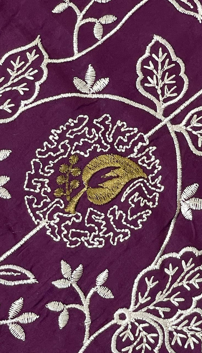 Marron Embroidered Kurta Set with Dupatta | Festive Ethnic Wear for Women|SC12_2
