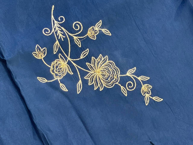 Blue All-Over Floral Embroidered Kurta Set with Printed Dupatta |SC17_1