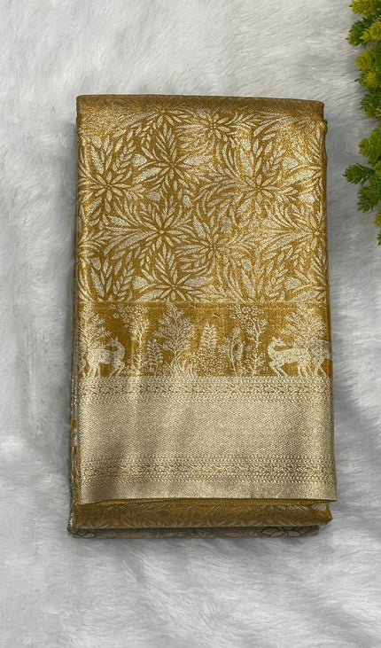 Mustard Tissue Silk SareeS|S26_3