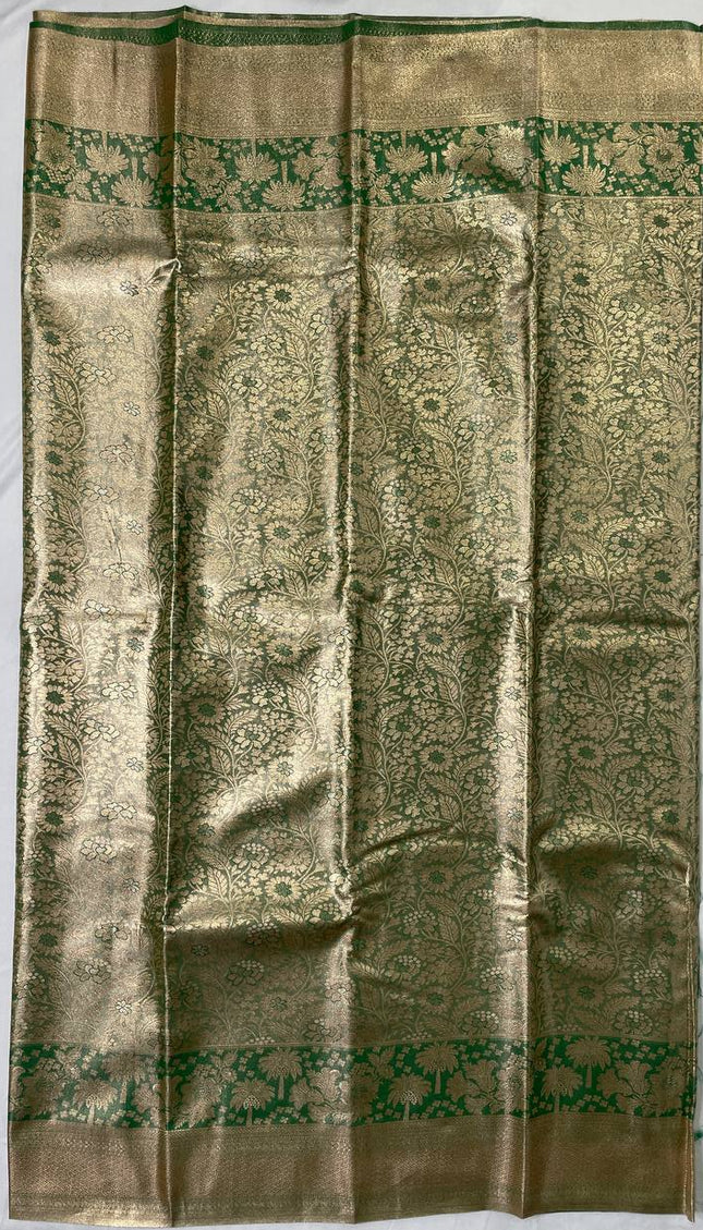 Forest Green Tissue Silk Saree| S26_1