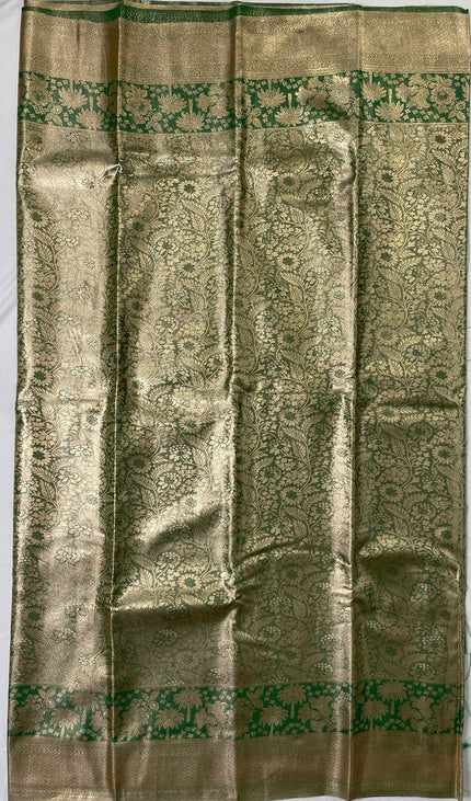 Forest Green Tissue Silk Saree| S26_1