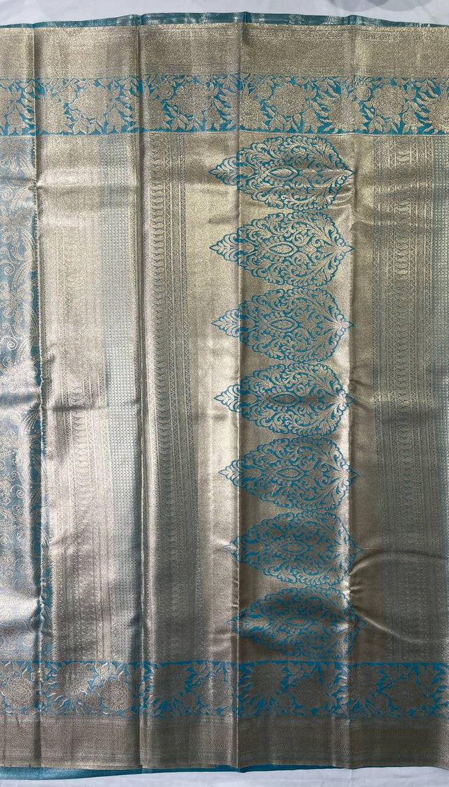 Sky Blue Tissue Silk Saree|S26_4