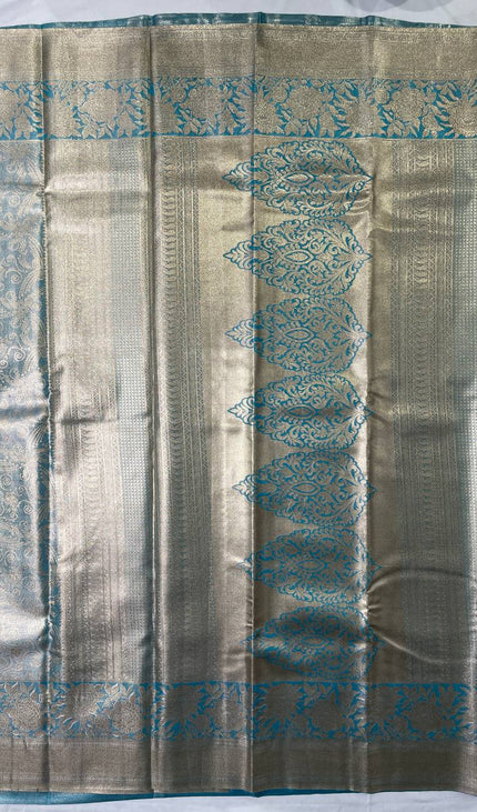 Sky Blue Tissue Silk Saree|S26_4