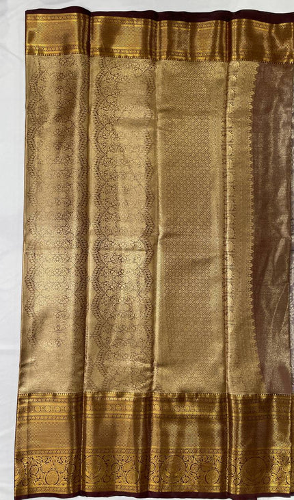 Tissue Silk Saree – Lavender with Zari Border|S23_6